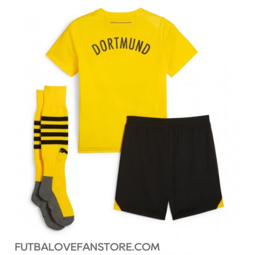 Borussia Dortmund Domáci Detský futbalový dres 2023-24 Krátky Rukáv (+ trenírky)